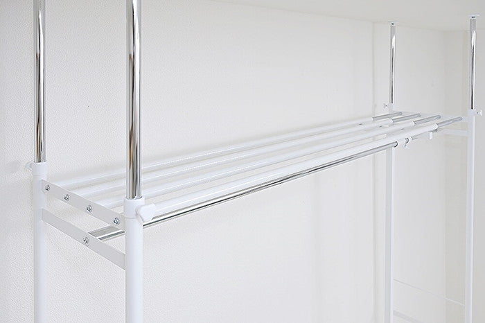 つっぱり ハンガーラック 壁面収納 ウォークイン クローゼット奥行45cm スーパーワイド シルバー ホワイト 突っ張り ツッパリ ツッパリ 突っ張り 棚 ツッパリ 突っ張り sei-sw-50-sw