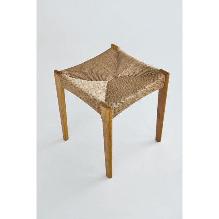 ペーパーコードスツール ブラウン ナチュラル W40×D40×H46×SH45 スツール チェア チェアー 椅子 イス 背もたれなし おしゃれ 木製 木脚 ペーパーコード リゾート アジアン シンプル ナチュラル ブラウン azu-ace-75の画像