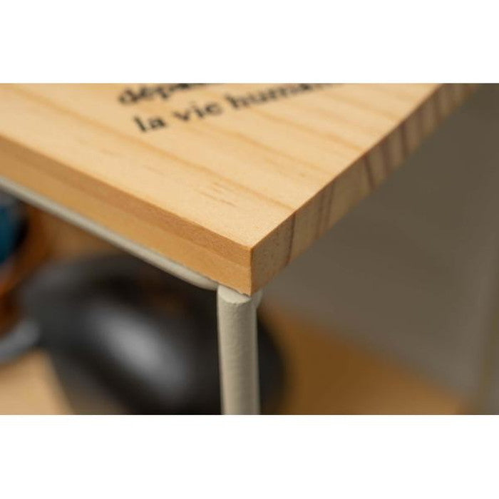 オープンラック ブラウン アイボリー W40×D14×H40 azu-akb-403の画像