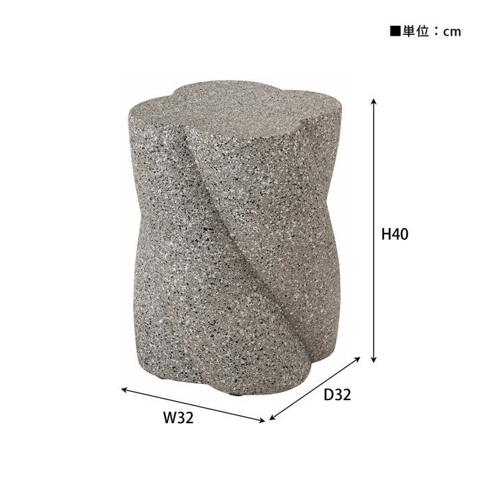 サイドテーブル グレー ホワイト W32×D32×H40 azu-ast-60の画像