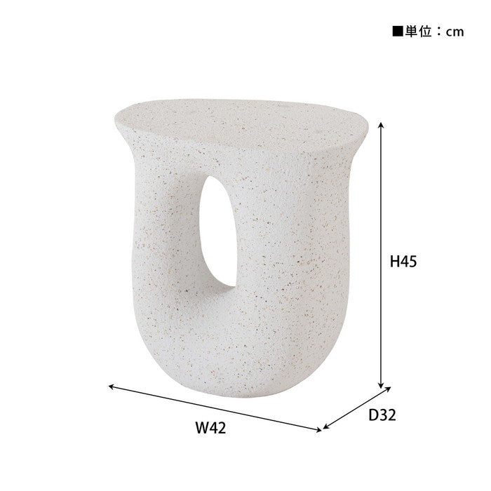 サイドテーブル グレー ホワイト W42×D32×H45 azu-ast-62の画像
