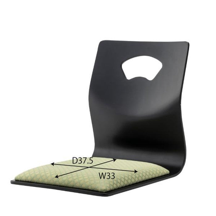 ハンドル付きチェア ゴールド グリーン W36×D52×H43×SH5 お座敷チェア 法事チェア ハンドル付き チェア 和室 一人掛けチェア 料亭 旅館 神社 お寺 宴会 座敷 法事 たたみ用チェア 和室用椅子 畳用椅子 和風 椅子 法事椅子 座敷椅子 完成品 azu-bc-113の画像