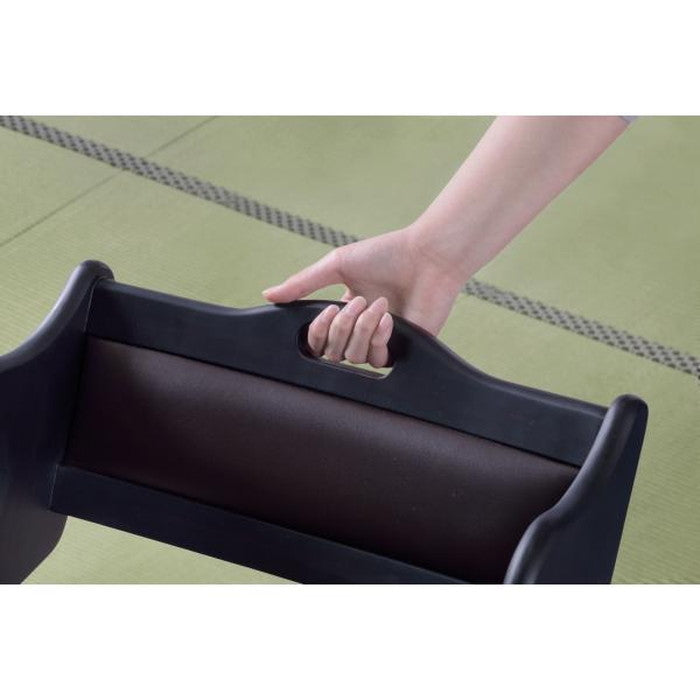 フォールディングチェア ブラック ベージュ W50×D52×H66×SH36 折りたたみ時:W50×D18.5×H78.5 折りたたみ 折り畳み 折畳 azu-bc-510の画像