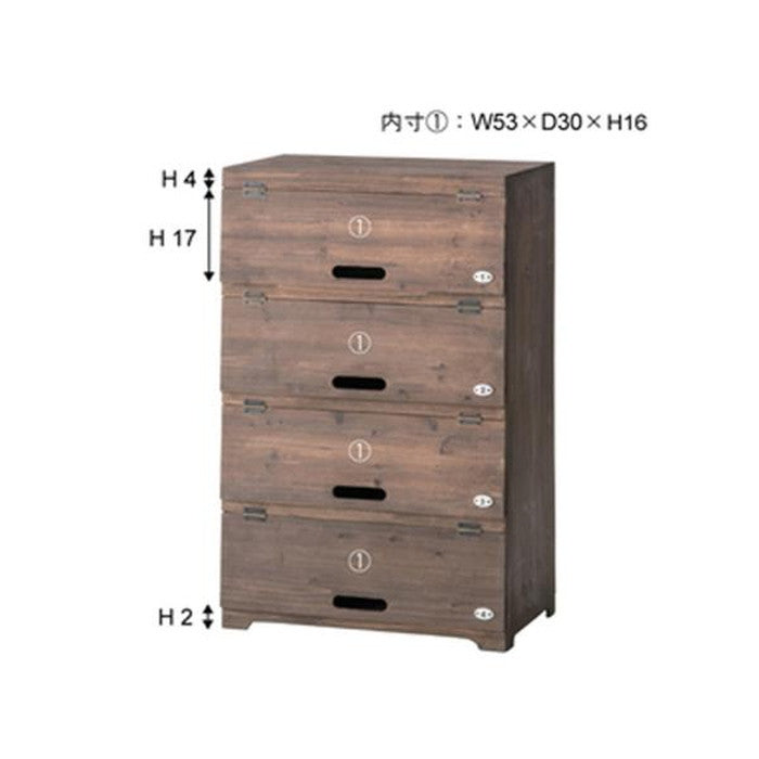 シューズラック ワイド ブラウン W55×D32×H85 azu-ccr-401の画像