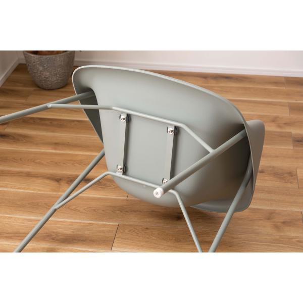 アームチェア ダイニング チェア ベージュ ライトグリーン W59×D63×H74×SH47 azu-cl-489の画像