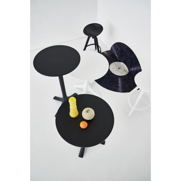 ハイテーブル ブラック ホワイト W60×D60×H110 azu-cl-491の画像