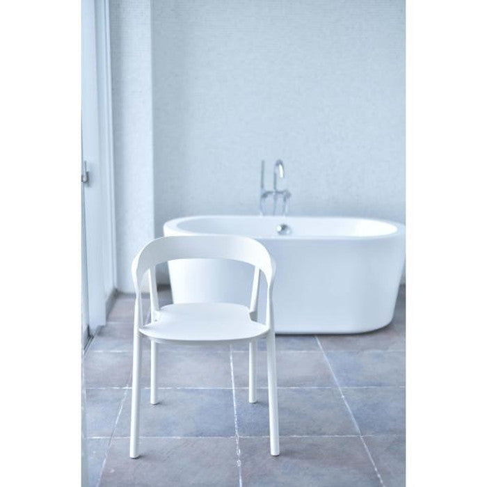 アームチェア ダイニング チェア グレー ホワイト W57×D51.5×H76×SH46 azu-cl-504の画像