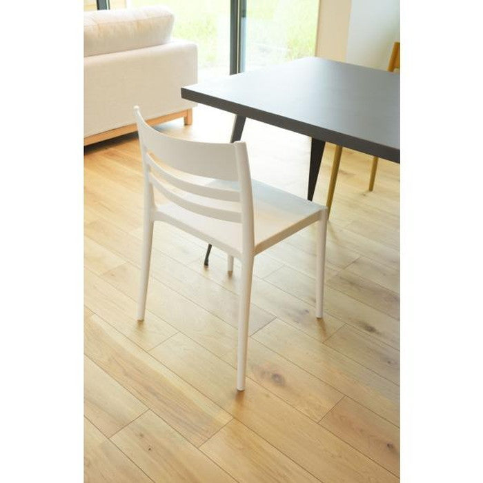 フォース チェア グリーン マスタードイエロー ホワイト W52×D52.5×H81×SH45.5 チェア ダイニングチェア 椅子 ダイニング リビング スタイリッシュ シンプル おしゃれ カフェ ポリプロピレン 軽量 持ち運び スタッキング可能 収納 かわいい azu-cl-505の画像