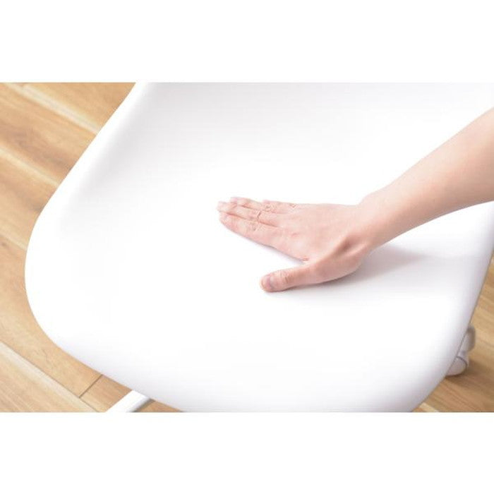 回転チェア グレー ホワイト W47.5×D53×H82.5×SH46 チェア 回転チェア デスクチェア オフィスチェア 座面回転 キャスター付き 移動可能 肘なし アームレス シェル型 曲線美 スタイリッシュ シンプル おしゃれ ホワイト グレー 在宅ワーク azu-cl-508の画像