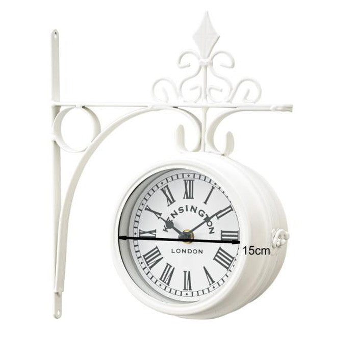 ウォールクロック S ブラック ホワイト W25×D9×H30 azu-clk-101の画像