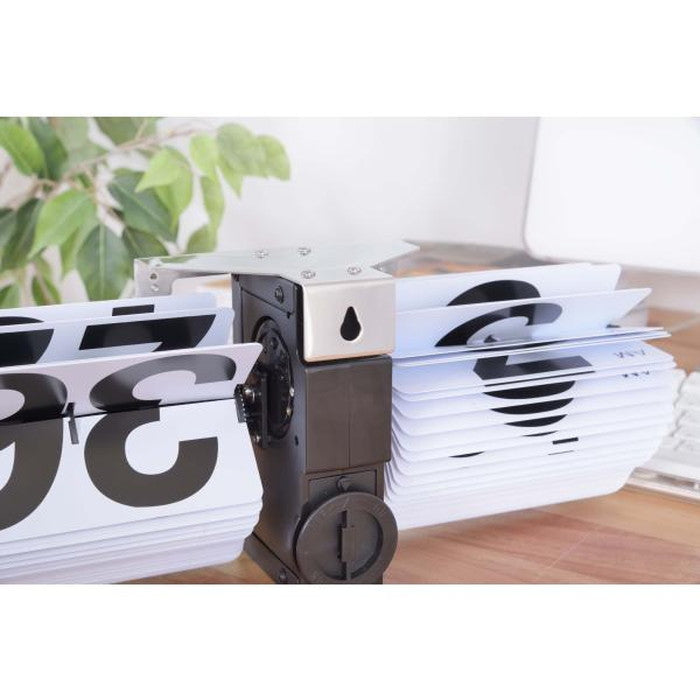 フリップクロック ブラック ホワイト W36×D8.5×H14 azu-clk-118の画像