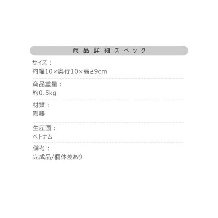 フルーツオブジェ 置物 ベージュ ブラック ホワイト W10×D10×H9 azu-cly-41の画像