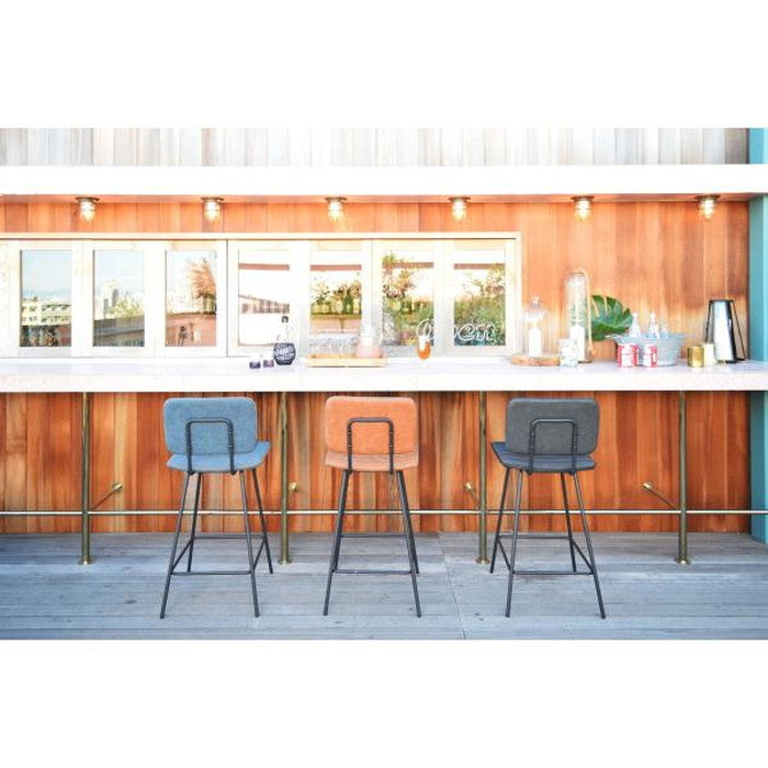 ハイチェア ブラック キャメル ネイビー W43.5×D50.5×H95×SH65.5 azu-cyk-11の画像