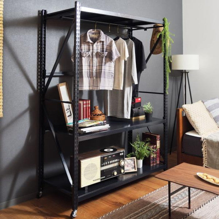 ラルド ボルトレスラック D60 ブラック アイボリー W129×D60×H188.5 azu-dis-685の画像