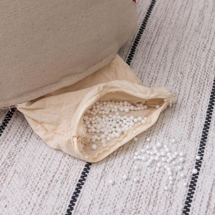 キリムスツール 約W30×D30×H30 スツール キリム ビーズクッション クッション キリムスツール コットン 発泡ビーズ オルテガ 肘掛け 肘置き オットマン 座椅子 おしゃれ azu-fab-002の画像