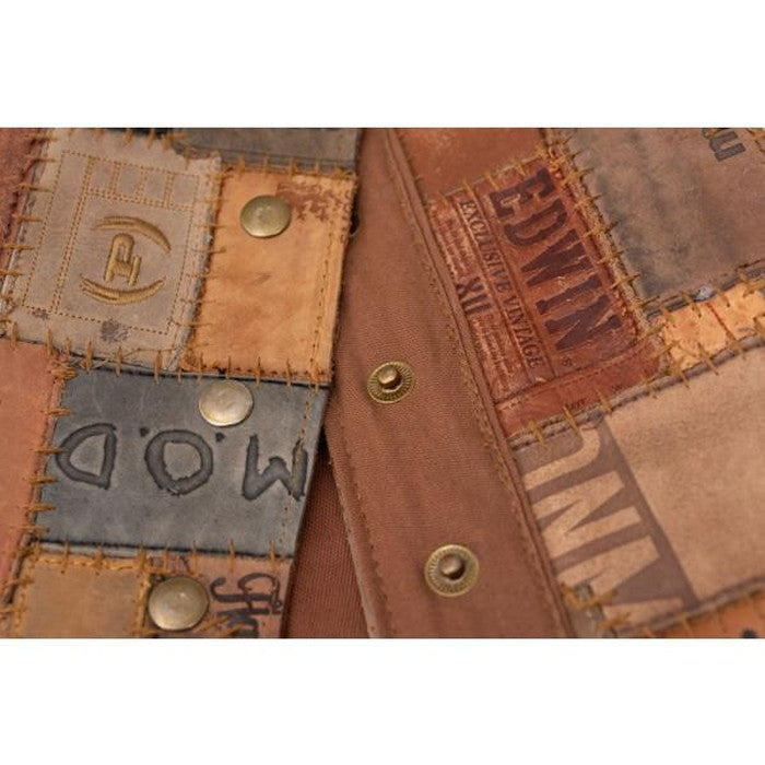 プランターカバーS アイボリー ブラウン 約W80×H27 azu-fab-008bの画像