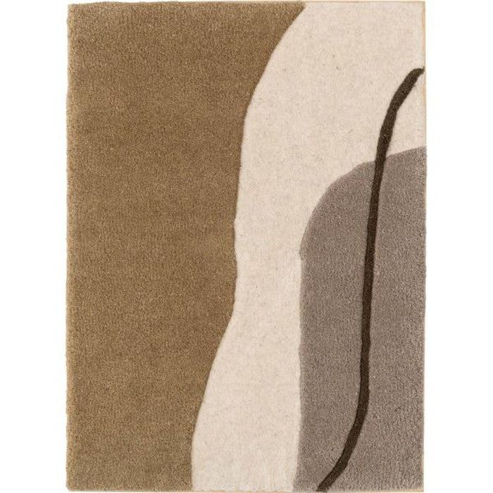 ウォールアート イエロー ピンク ブラウン 約W52×D4×H72 ウォールアート インテリア アートパネル 壁飾り 壁掛け ウォールデコ 玄関 リビング 寝室 ダイニング おしゃれ ウール 木製 フレーム 立てかけ タフティング ニュアンスカラー azu-fab-014の画像