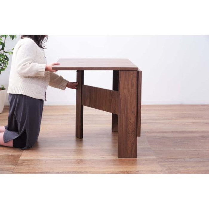 フォールディングダイニング テーブル ナチュラル ブラウン W120×D80×H72 折りたたみ 折り畳み 折畳 azu-fik-103の画像
