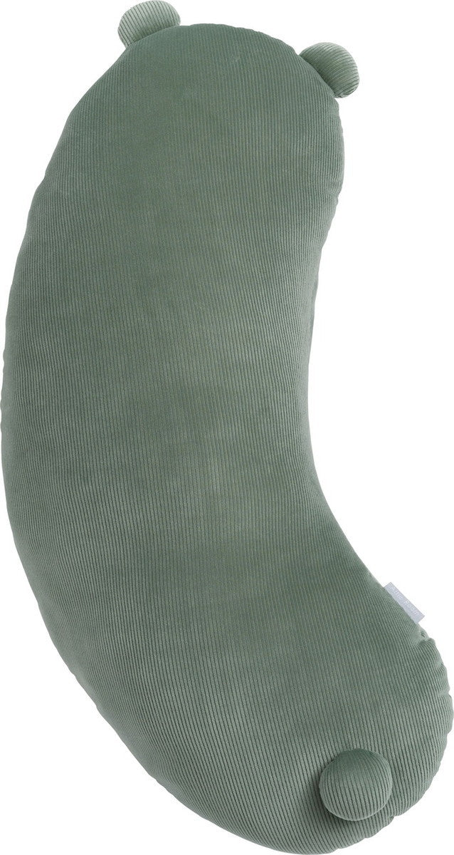 ボディピロー ベージュ ダークグレー グリーン 約W35×D18×H70 クッション ボディピロー おしゃれ 北欧 アニマル 動物 かわいい ベージュ ダークグレー グリーン コーデュロイ しっぽ 耳 尻尾 ベッド ソファ シンプル 枕 足枕 腰当て 肘置き azu-glk-200の画像