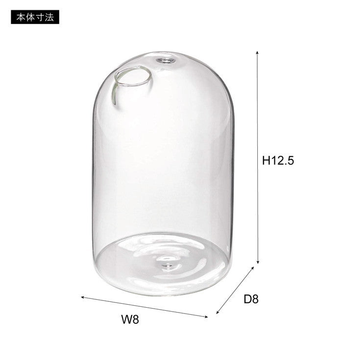 ガラスベース クリア グレー オレンジ W8×D8×H12.5 azu-grs-21の画像