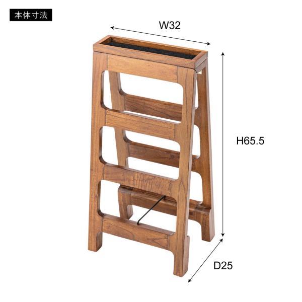 シューズラック3段 ブラウン ホワイト W32×D25×H65.5 azu-gt-666の画像