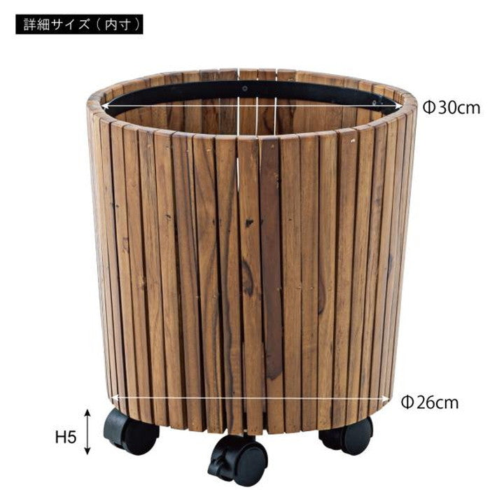 ウッドプランター S ブラウン φ34×H35 ウッドプランター プランター 木製 木 ナチュラル 入れ物 観葉植物入れ 飾り インテリア インテリア雑貨 室内 おしゃれ azu-guy-813の画像