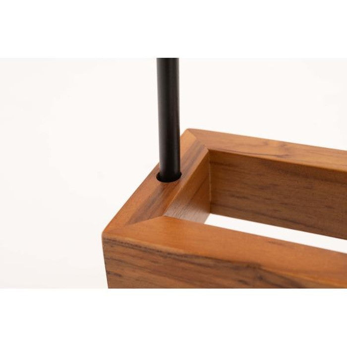 傘立て ナチュラル W27×D10×H40 傘立て スリム おしゃれ スチール 天然木 木製 ブラック ブラウン 長方形 四角 スクエア シンプル モダン 傘置き 収納 アンブレラスタンド アイアン コンパクト デッドスペース azu-guy-825の画像