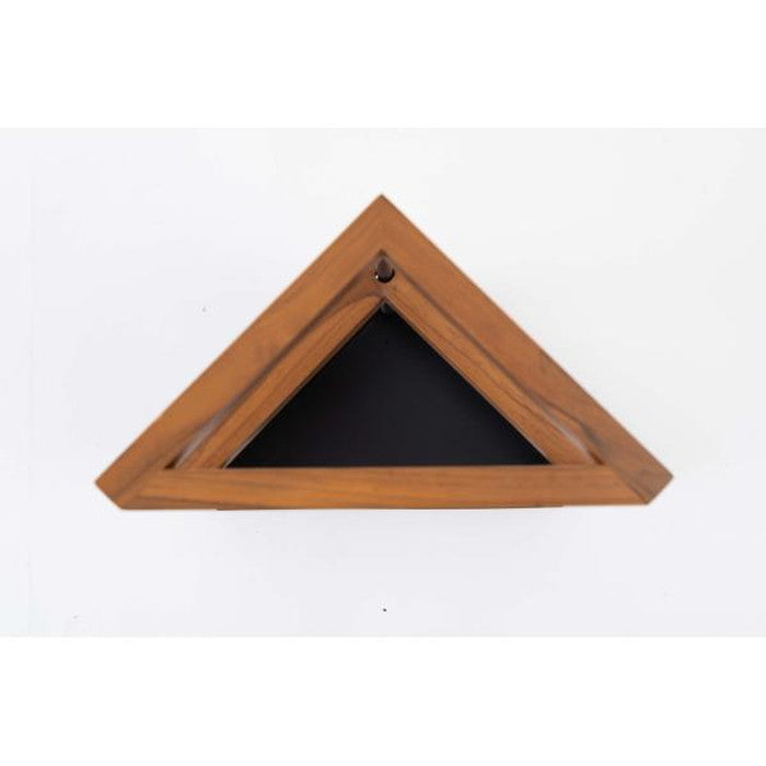 傘立て ナチュラル W20×D20×H40 傘立て スリム おしゃれ スチール 天然木 木製 ブラック ブラウン 三角形 トライアングル シンプル モダン 傘置き 収納 アンブレラスタンド アイアン コンパクト デッドスペース azu-guy-826の画像