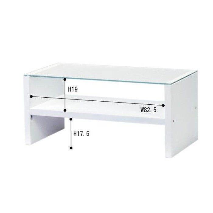 センターテーブル ブラウン ホワイト W90×D45×H41.5 azu-hab-621の画像