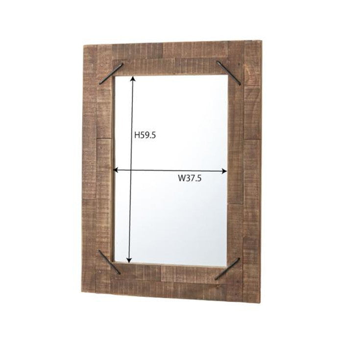 ヒストリア ミラー 鏡 ブラウン W58×D2.5×H80 azu-hit-181の画像