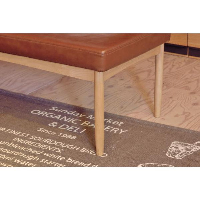 エコモ ベンチ ブラウン グレー W110×D35×H44 azu-hoc-150の画像