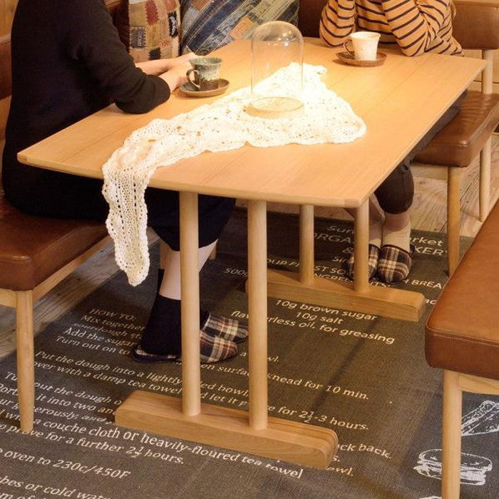 エコモ ダイニング テーブル ナチュラル W120×D75×H68 azu-hot-153の画像