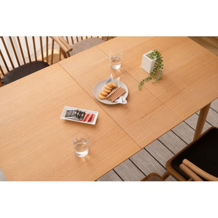 エクステンションダイニング テーブル ナチュラル W120/150×D80×H72 azu-hot-511tの画像