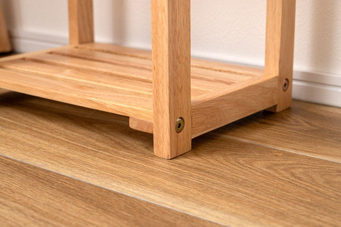 スリムシェルフ ナチュラル W30×D21×H71 シェルフ スリム 棚 収納 棚板可動 高さ調節 天然木 シンプル おしゃれ 北欧 韓国インテリア ナチュラル azu-how-005の画像