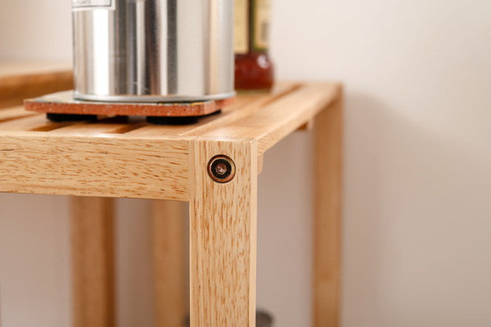 ワイドシェルフ ナチュラル W51×D21×H71 シェルフ ワイド 棚 収納 棚板可動 高さ調節 天然木 シンプル おしゃれ 北欧 韓国インテリア ナチュラル azu-how-006の画像