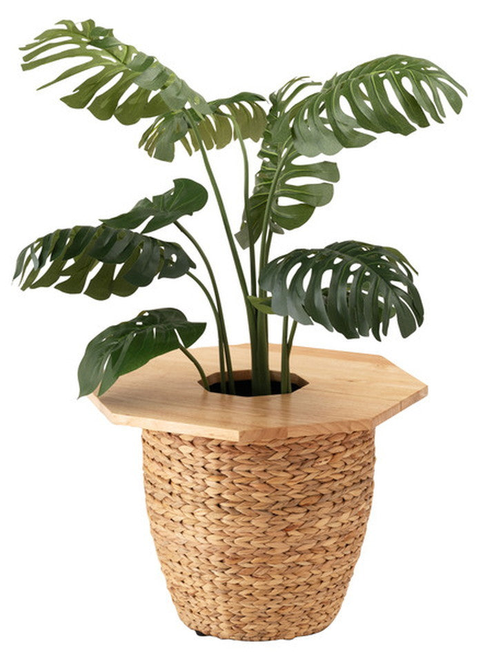 プランターテーブル ナチュラル W50×D50×H1.8 プランターテーブル サイドテーブル テーブル 木製 天然木 北欧 おしゃれ オクタゴン 多角形 八角形 azu-how-015の画像