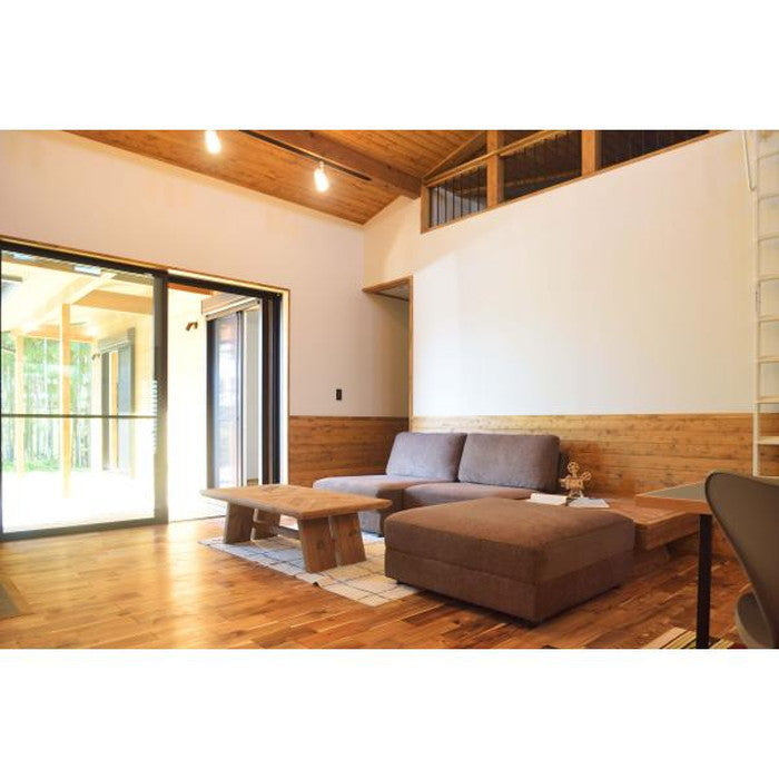 イーズ オットマン ブラウン グレー W96×D96×H41 azu-hs-441の画像