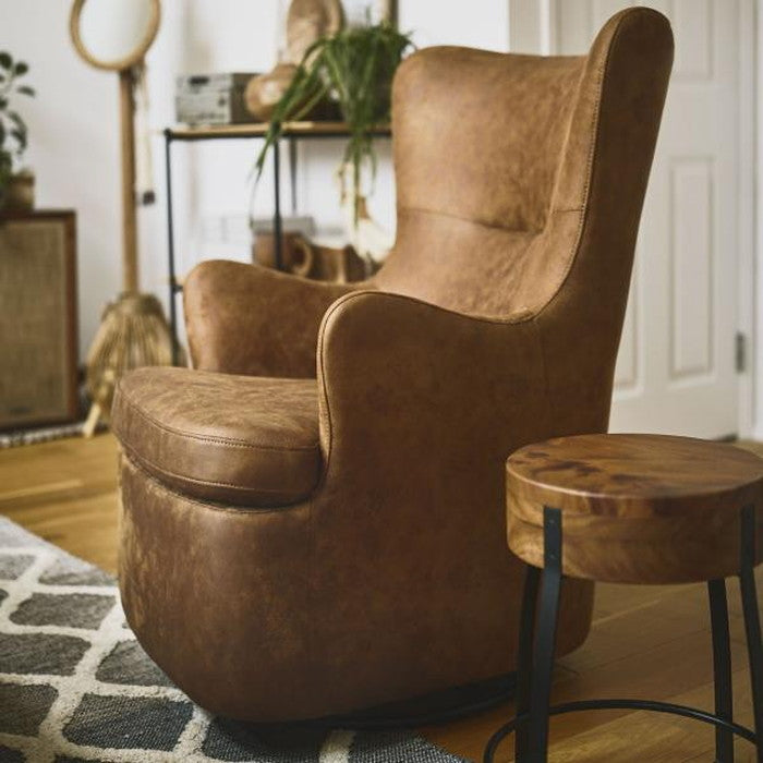 ヴァーチ ロッキングチェア キャメル W72×D88×H103×SH48 azu-hs-67の画像