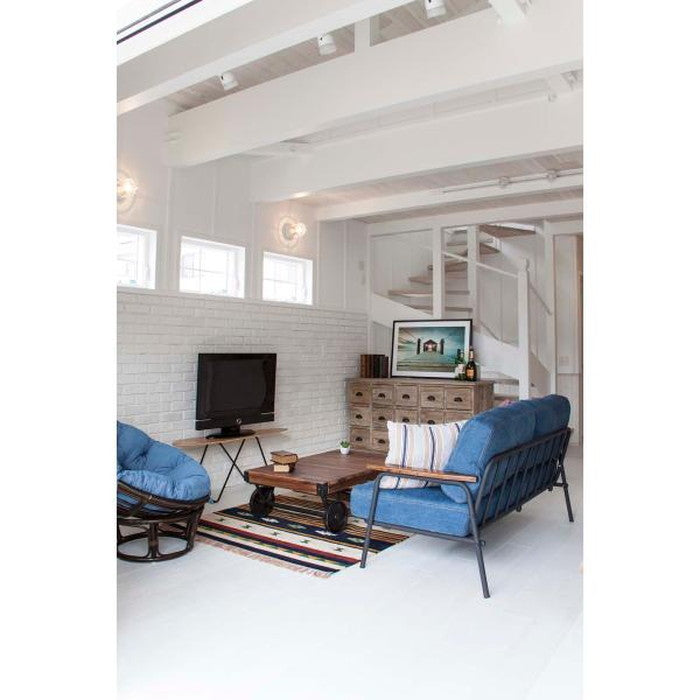 サージ ソファ ソファー sofa 2人掛 インディゴ W151×D78×H77×SH41 azu-HS-755の画像