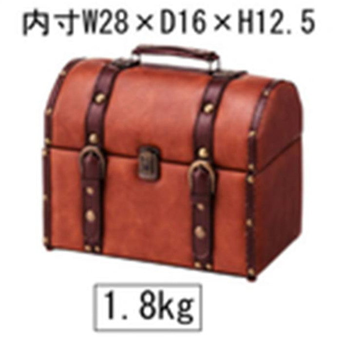 トランク ブラウン W30×D20×H25 azu-iw-275の画像