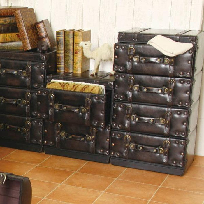 チェスト4D ダークブラウン W41×D31×H75.5 azu-iw-874の画像