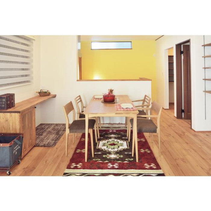 アームチェア ダイニング チェア ナチュラル ブラウン W50.5×D48×H78×SH44 azu-jpc-122oakの画像