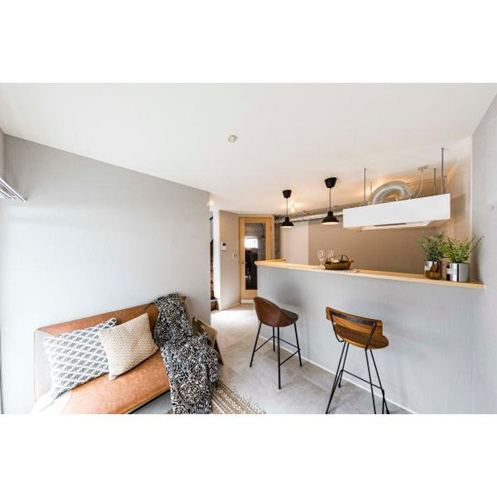 ジェラルド ウッドカウンターチェア ブラウン W40×D41×H90×SH65 azu-jw-109の画像