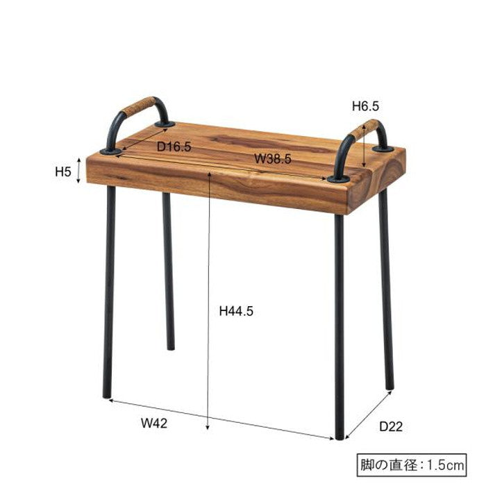 ジェラルド サイドテーブル ブラウン 約W49×D28×H51 azu-jw-110の画像