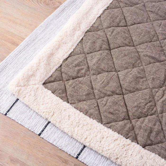 薄掛こたつ 炬燵 コタツ布団 正方形 ツイード ベージュ ブラウン W190×D190 azu-kk-101の画像