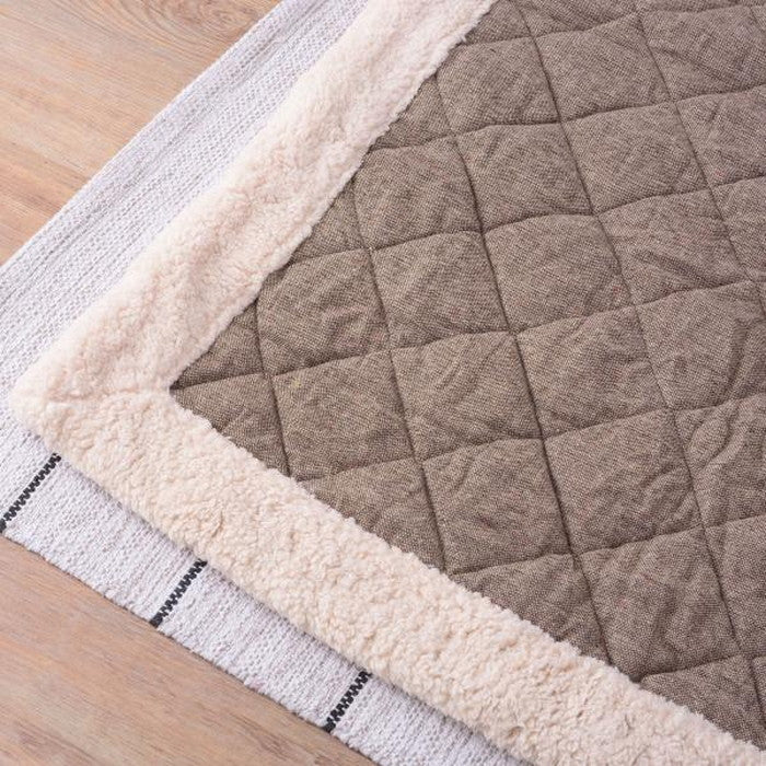 薄掛こたつ 炬燵 コタツ布団 長方形 ツイード ベージュ ブラウン W190×D230 azu-kk-102の画像