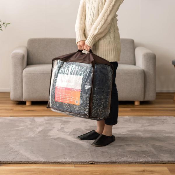 薄掛 コタツ布団 こたつ 正方形 インディゴ W185×D185 azu-kk-137の画像