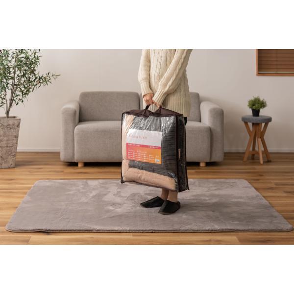 薄掛 コタツ布団 こたつ 正方形 グレー ネイビー W190×D190 azu-kk-139の画像