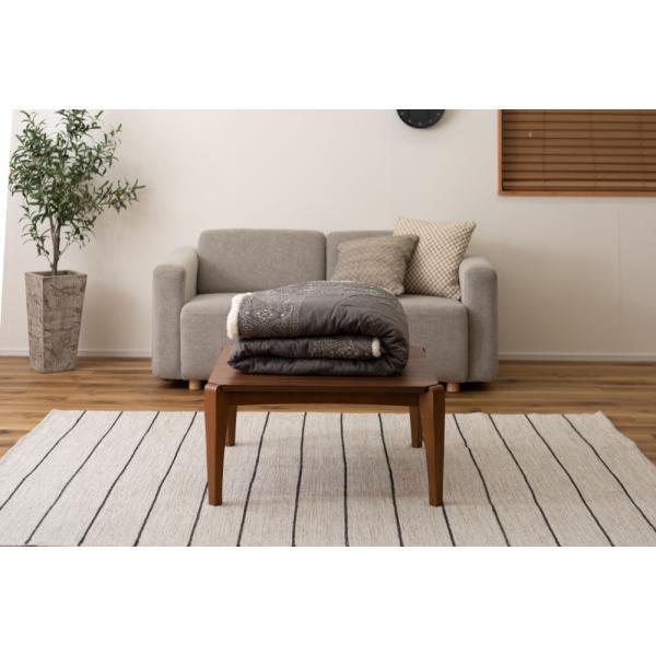 薄掛 コタツ布団 こたつ 正方形 グレー W185×D185 azu-kk-237の画像