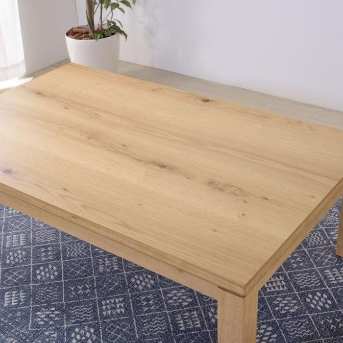 こたつ 炬燵 コタツテーブル ナチュラル W135×D80×H36/40 azu-ktj-135の画像